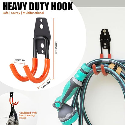 Heavy Duty Garage Storage Hooks, 4 Pack Utility Steel Garage Tool Organizer - Image 2