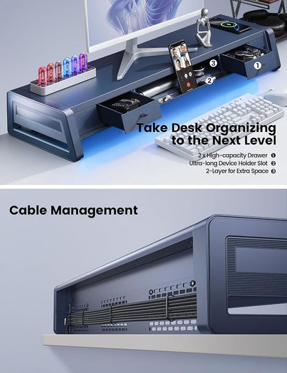 Vaydeer All-in-One Dual Monitor Stand Riser - Image 4