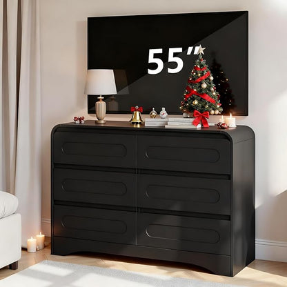 Black Dresser, Modern 6 Drawers Dressers & Chest of Drawers by SOLACEFURNITURE
