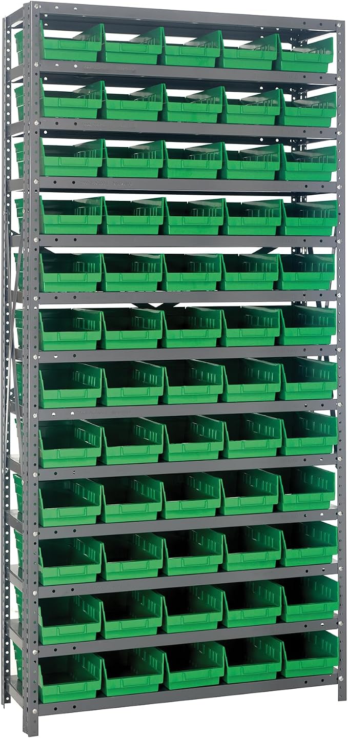 Quantum Storage Systems 1875-104GN Solid Heavy Duty 13 Shelves 60 Economy Green by QuantumStorageSystems