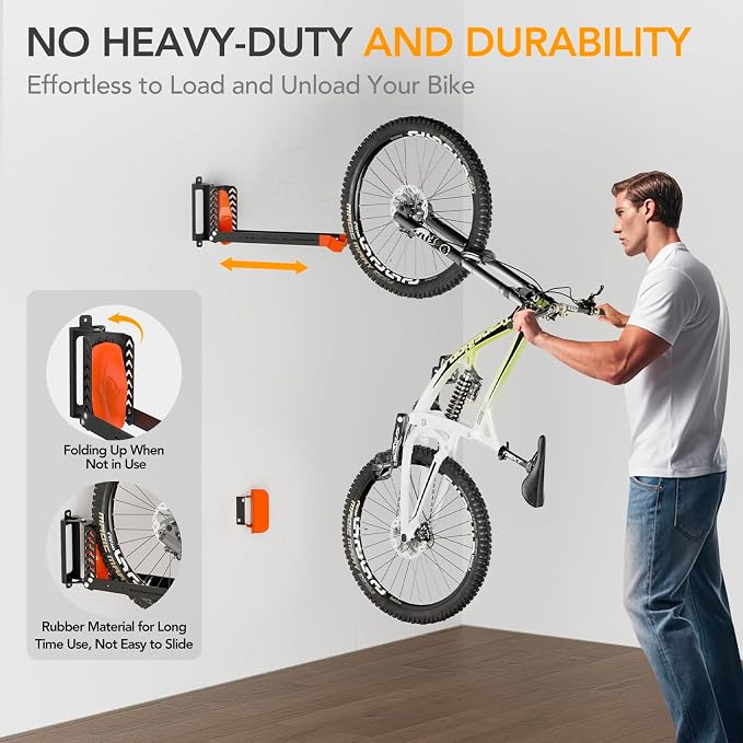 Swivel Bike Rack Wall Mount, Bike Hangers - Image 3