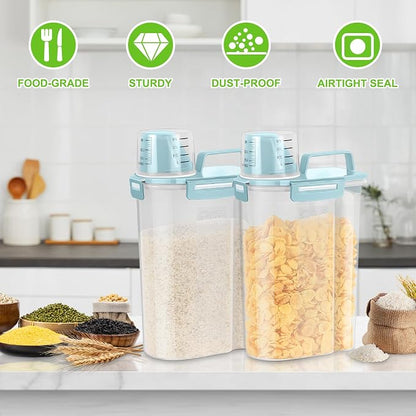TBMax Rice Storage Container 3-5 Lbs Flour Container Cereal Dispenser - Image 7