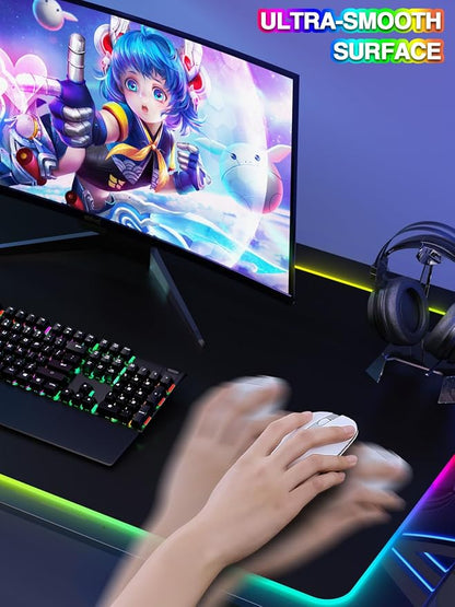 Mouse Pad with 15W Magnetic Wireless Charging 31.5x15.75 Inch, RGB Mousepad - Image 5