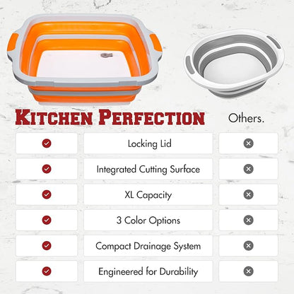KITCHEN PERFECTION Collapsible XL Smoker & BBQ Prep Tub - Image 8