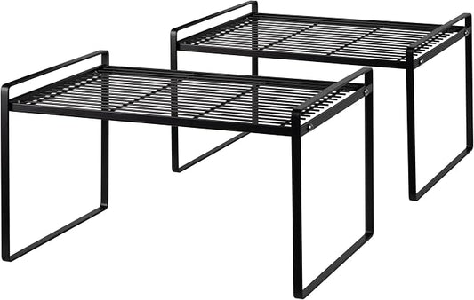 2Pack Kitchen Cabinet Shelf Counter Organizer Rack Pantry Storage Bathroom by Shantton