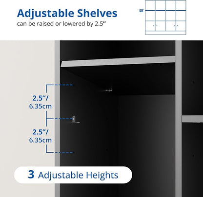 Cozy Castle Black Wood Bookcase, 12 Cube Storage Organizer Bookshelf - Image 7