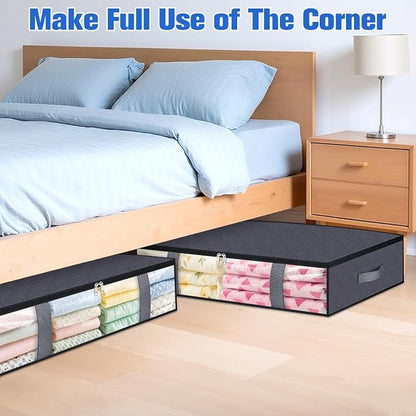 Under Bed Storage Containers, 4 Pack Blanket Storage Bags, Collapsible Storage - Image 7