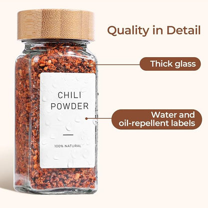 ComSaf 4 oz 6Pcs Glass Spice Jars - Image 4