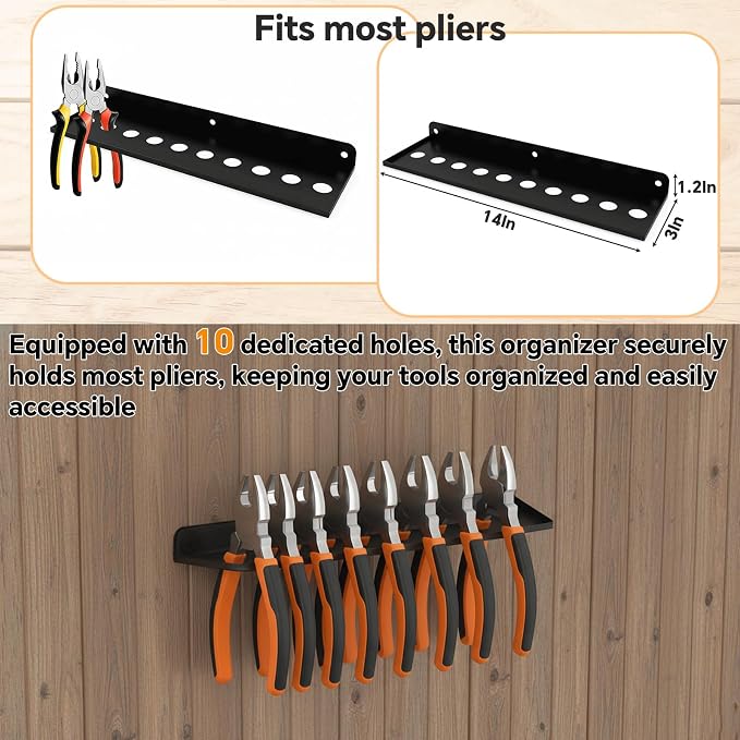 Wall Mount Screwdriver Organizer, Plier Organizer, Hammer Rack, Hand Tool - Image 4