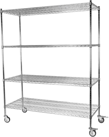 5-Tier 70.87x59.76x23.98in Heavy Duty Steel Storage Rack Each Layer Support - Image 3