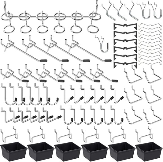 Pegboard Hooks Assortment, for Organizing Various Tools, by FRIMOONY