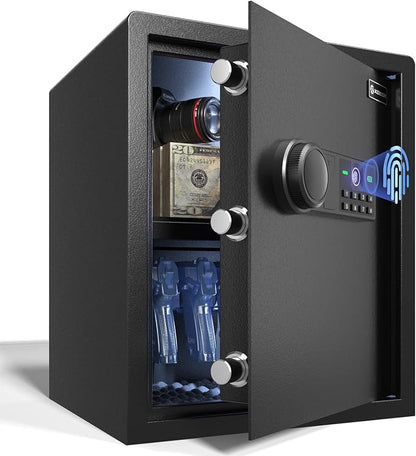 XDeer Biometric Safe Box, Quick-Access Security Safe Box by XDeer