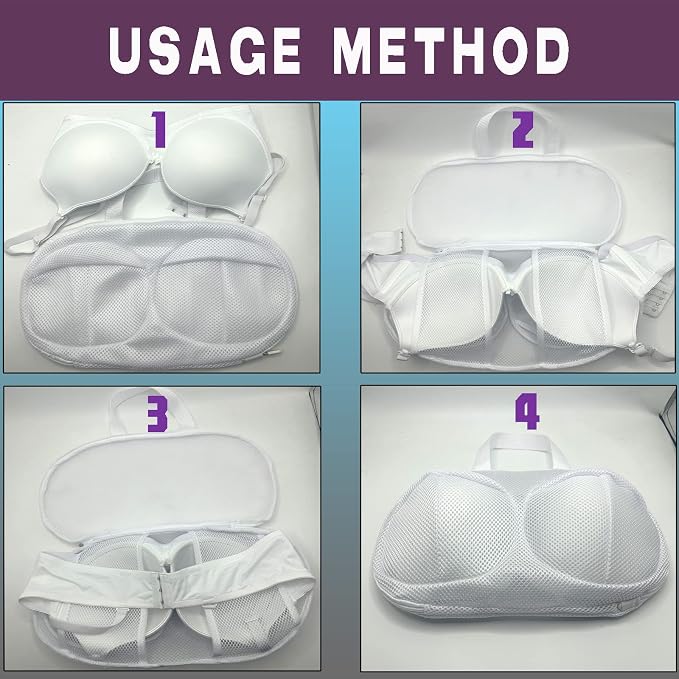 Large Bra Laundry Bags for Washing Machine, Fits All Cups Anti Deformation Bra - Image 6