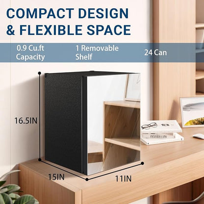 Mini Fridge with Mirror Door - Image 5