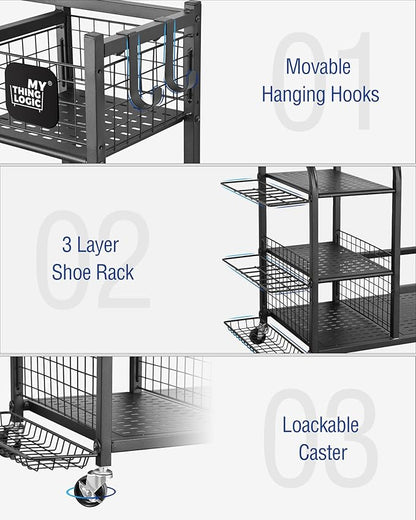 Mythinglogic Golf Storage Garage Organizer, Golf Bag Storage Stand and Other - Image 4