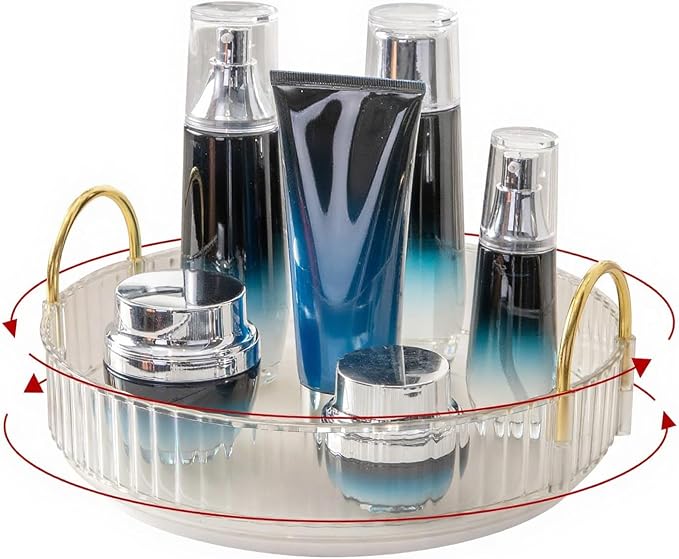 360° Rotating Makeup Organizer, Bathroom Make Up Spinning Holder Rack, Large - Image 2