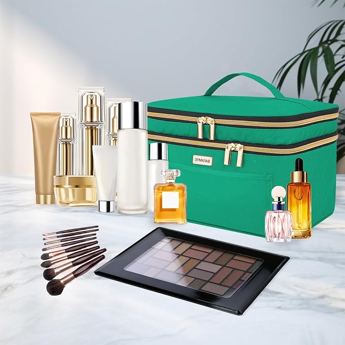 8.8L Makeup Travel Bag Women, Large Cosmetic Case, Makeup Bag Organizer Box - Image 3
