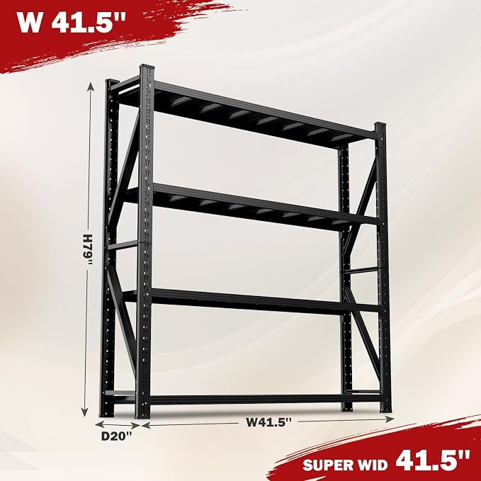 4000LBS Garage Shelving Heavy Duty, 42” W Storage Shelves, 4-Tier Adjustable - Image 2