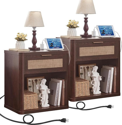 LEYAOYAO Rattan Nightstand by LEYAOYAO-Findtheshiningpointofyourideallife%EF%BC%81