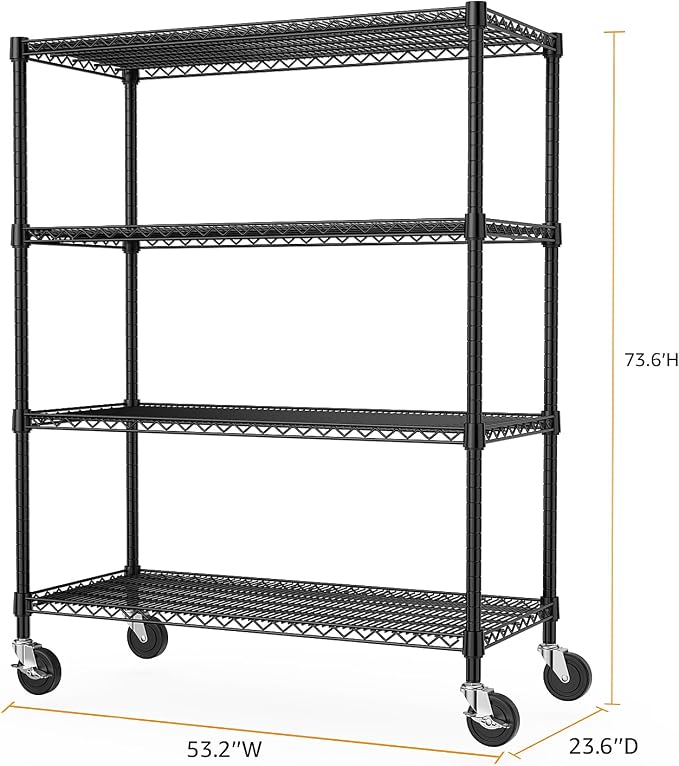 Industrial Metal 4 Tier Shelving - Image 3