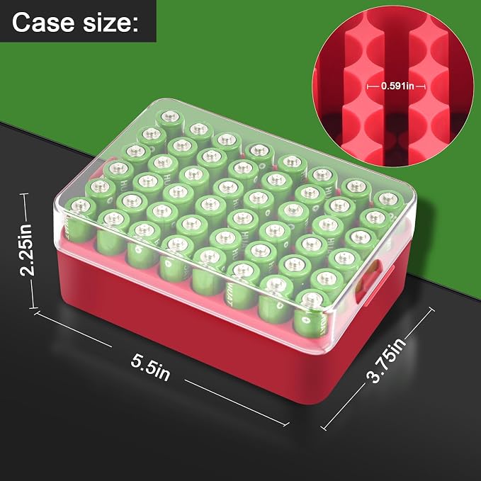 ALCYON Battery Organizer Storage Case, Battery Vault Box Container - Image 4