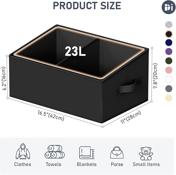 DIMJ Large Closet Shelf Organizer Bins 8 Packs - Image 3