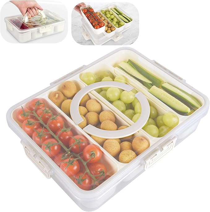 Snackle Box Container, Divided Serving Tray by EMCHI