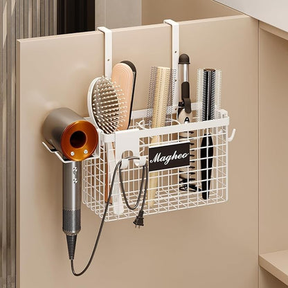 Hair Dryer Holder Cabinet Door 3-in-1 Adhesive Hair Tool Organizer Wall Mounted by COMFORTYOURHOME
