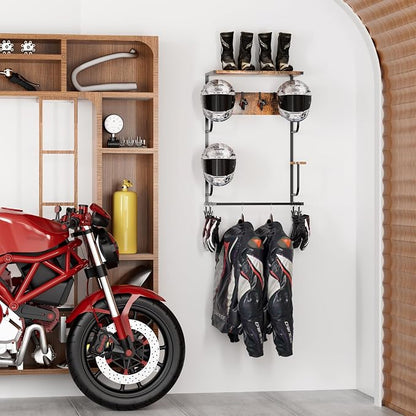 Motorcycle Helmet Holder Wall-Mounted Helmet Rack - Image 7