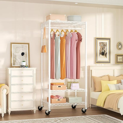 FUTASSI P6 Mini Rolling Clothes Rack Heavy Duty, Clothing Racks - Image 2