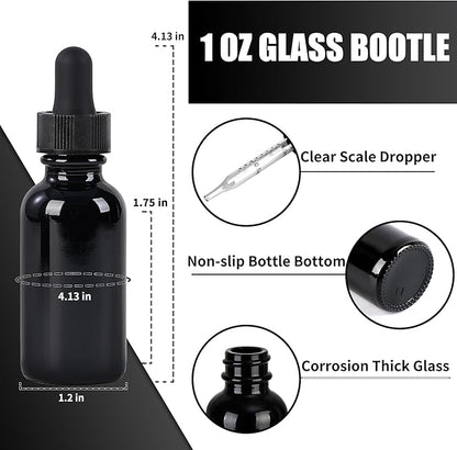 48 Pcs, 1oz Glass Dropper Bottle, Leakproof Tincture Bottles - Image 2
