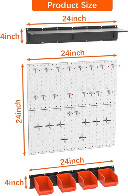 TORACK 69PCS Metal Pegboard - Image 3