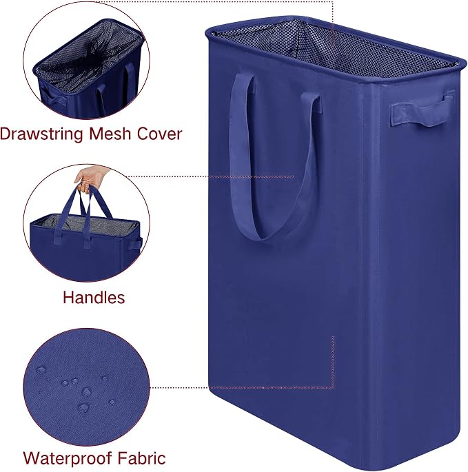 efluky Slim Laundry Basket, Narrow Laundry Hamper - Image 3