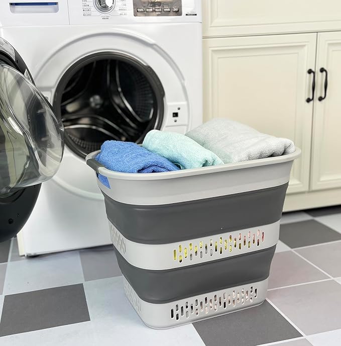 SAMMART 40L Collapsible Plastic Laundry Basket - Image 5