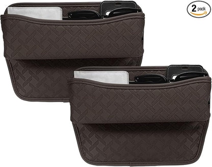 HARFINGTON 2pcs Car Seat Gap Filler Organizer 11.5 x 8 x 2.1 Inch Leather by HARFINGTON