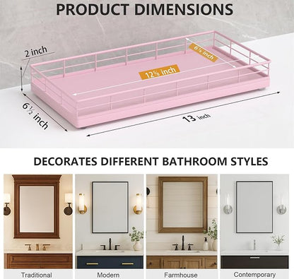 Toilet Tank Tray Organizer – Oak Wood Bathroom Counter Basket - Image 5