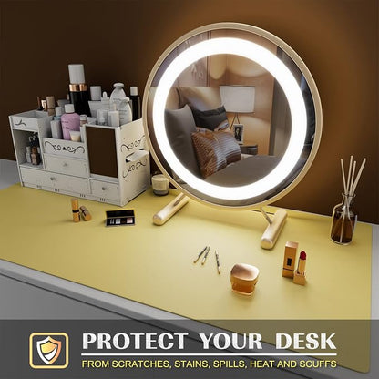 K KNODEL Small Office Leather Desk Mat, Mouse and Keyboard Pad, Computer and - Image 6
