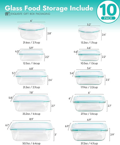 10-Piece Borosilicate Glass Food Storage Containers - Image 8