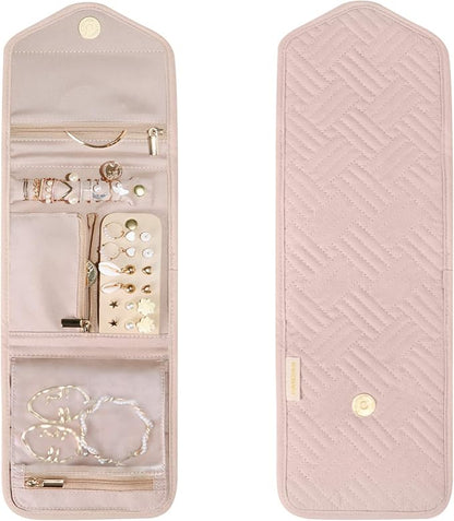 BAGSMART Travel Jewelry Organizer Case Foldable Small Jewelry Roll - Image 9