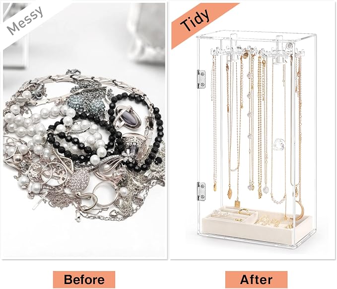 Necklace Holder, Acrylic Jewelry Organizer - Image 7