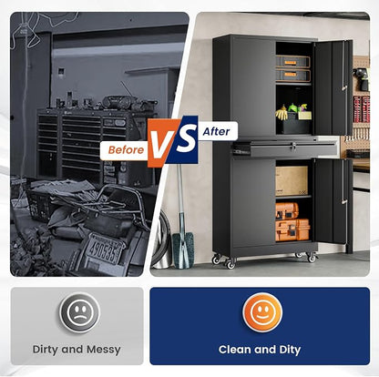 Yizosh Metal Garage Storage Cabinet - Image 7