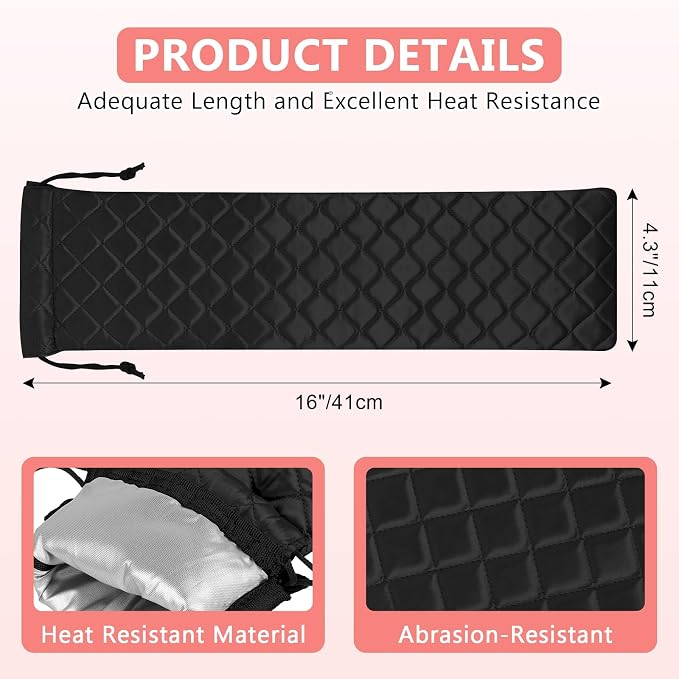 AMIJEAL Heat Resistant Hair Tools Organizer Bag Portable Travel Drawstring - Image 3