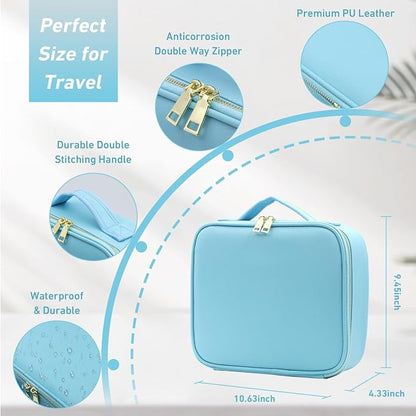 Makeup Organizer Bag with Mirror, Lighted Travel Makeup Bag 3 Colors Modes - Image 2