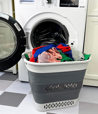 SAMMART 40L Collapsible Plastic Laundry Basket - Image 3