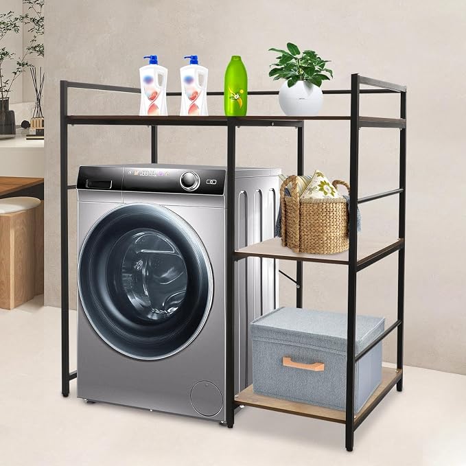 3 Tier Washing Machine Shelf, Over The Washer and Dryer Storage Shelves Space - Image 3