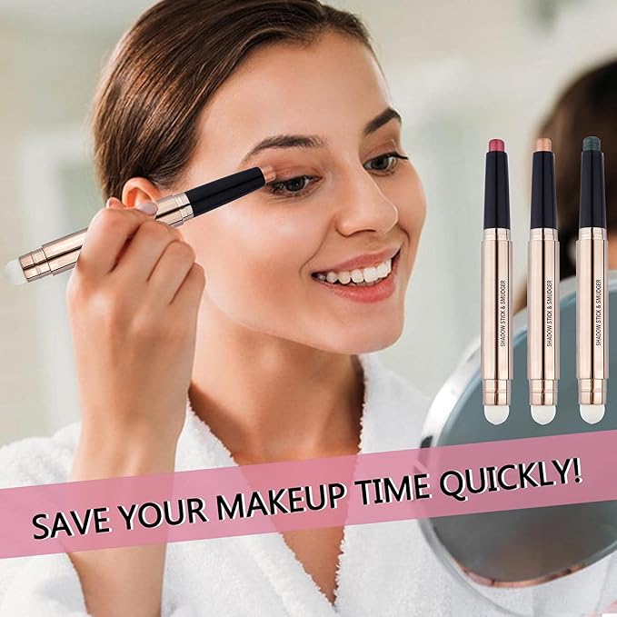 Rose Red Eyeshadow Stick Makeup, Highlighter Matte Cream Eye Shadow Pencil - Image 2