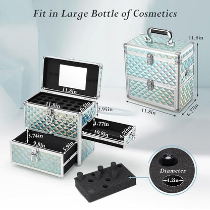 FRENESSA Extra Large Makeup Organizer Case Cosmetic Box Storage - Image 6