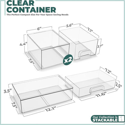 Sorbus Acrylic Storage Containers - Image 3