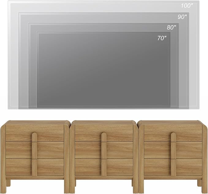 WAMPAT 3 in 1 9 Drawer Dresser for Bedroom, 94.5" Wide Mid Century Modern Wide - Image 9