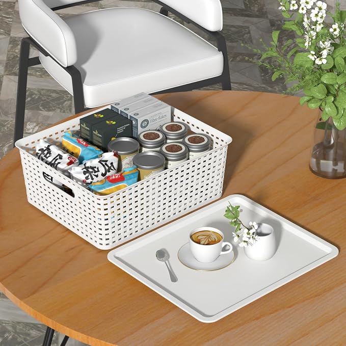 Wekioger Plastic Woven Baskets - Image 2